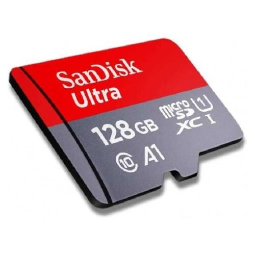 Carte Mémoire SanDisk SD SDXC Ultra128 GB – Gris/Rouge